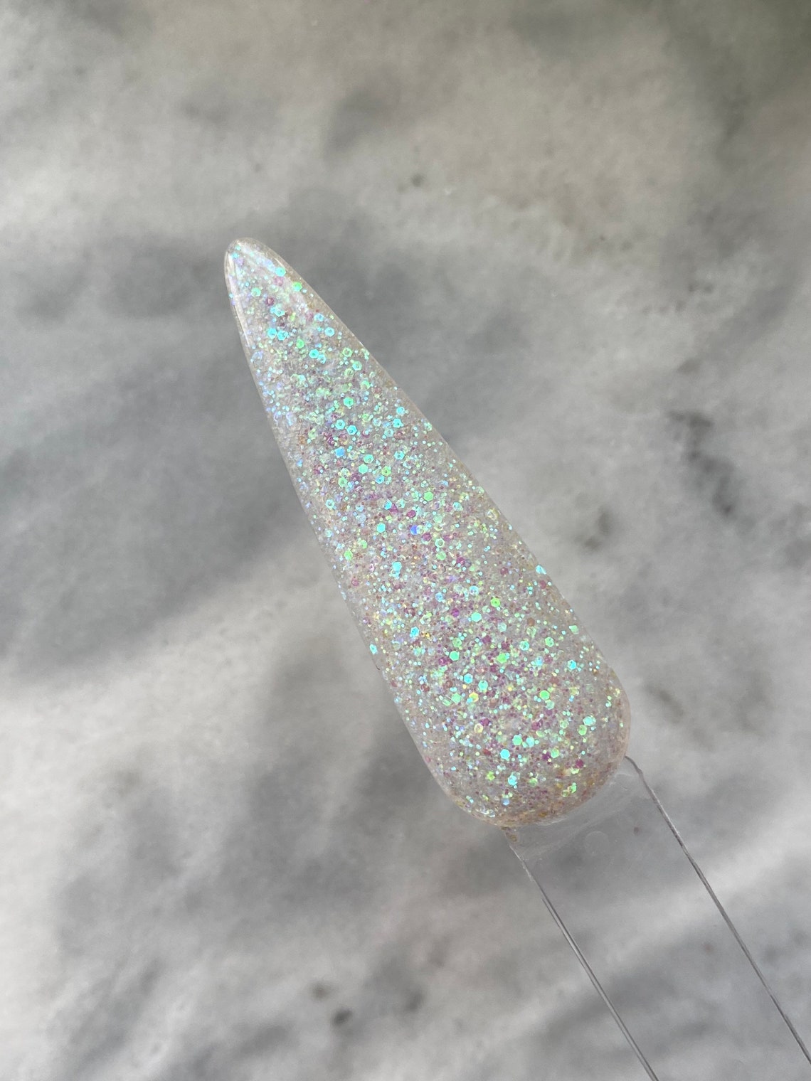 Exquisite White Glitter Nail Dip Powder Etsy