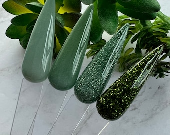 Collection de poudres de trempage pour ongles Greens de The Garden Collection