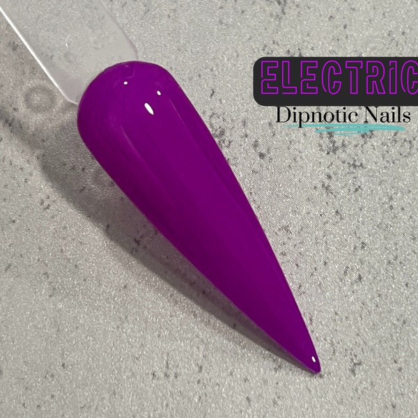 Electric Neon Purple Nail Dip Powder The Neon Collection