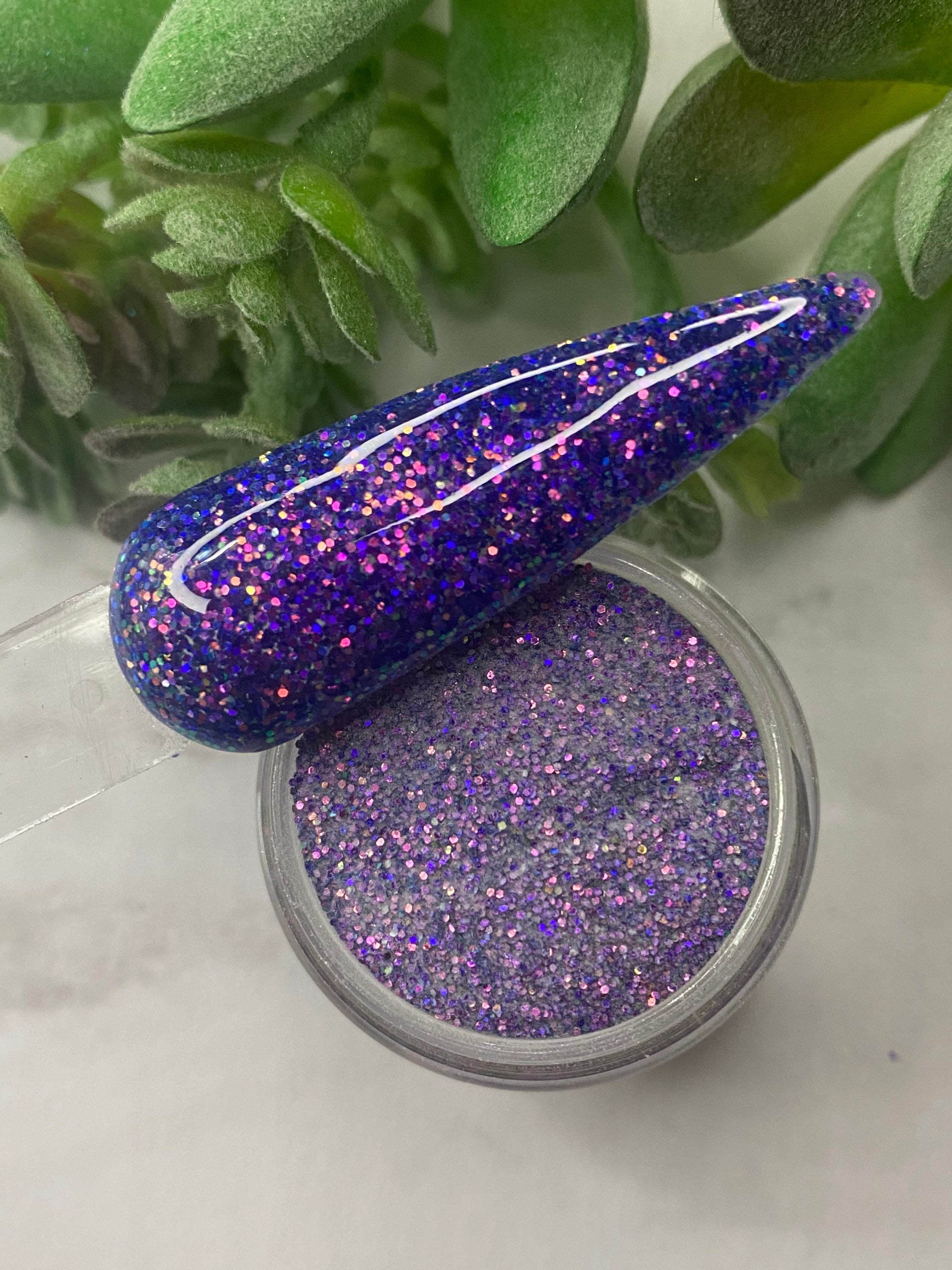 Cosmic Princess Black Chunky Holographic Glitter Nail Dip Powder, Dip  Powder for Nails, Nail Dip, Acrylic 2 in 1 