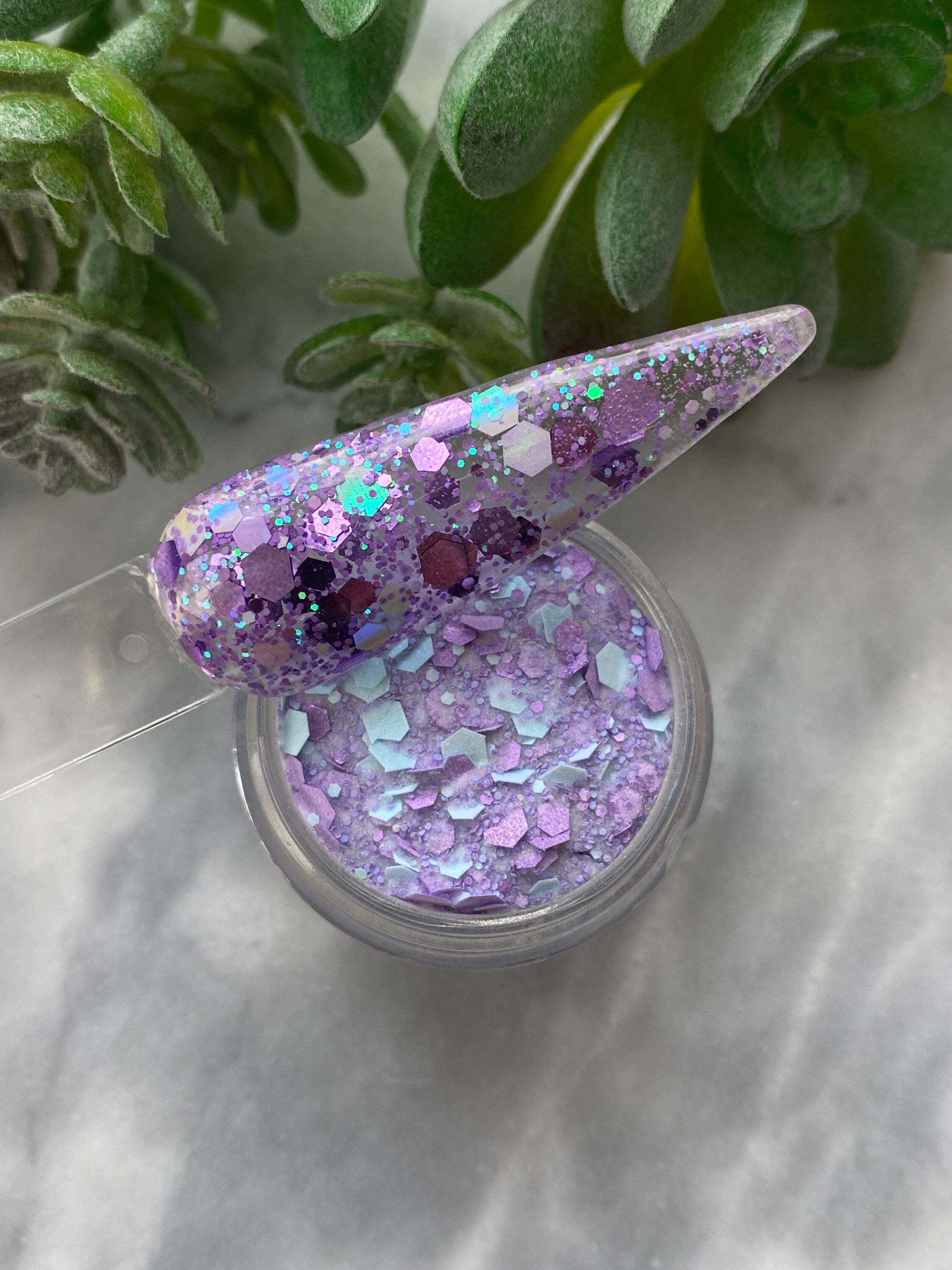 Ultra Violet Purple Chunky Glitter Nail Dip Powder Etsy
