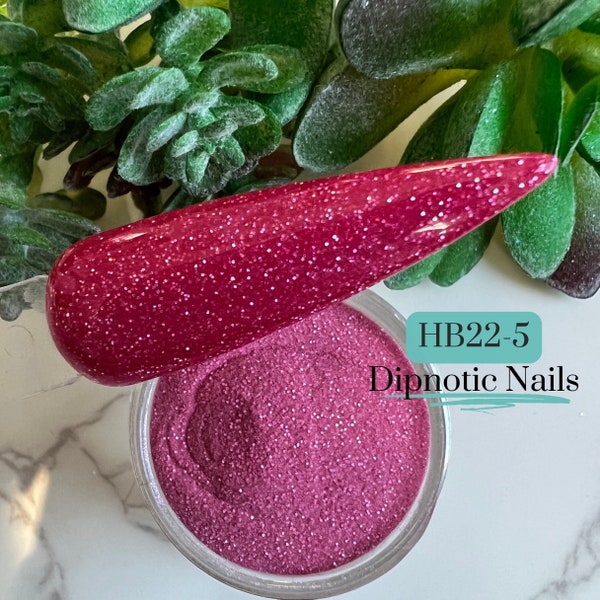 HB22-5 Dark Pink Nail Dip Powder Dipnotic Nails 2022 Hanukkah Box