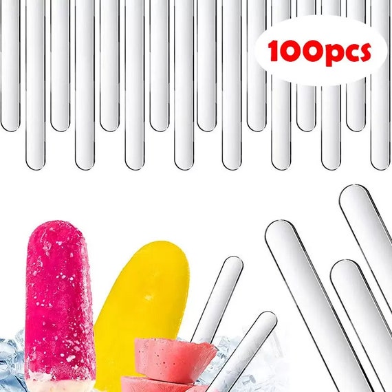 30 Pcs Reusable Acrylic Ice Cream Sticks Popsicle Sticks 