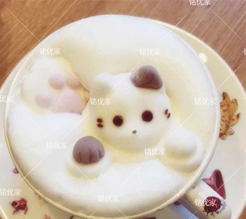 Cute cat head shape Marshmallow silicone mold image 1