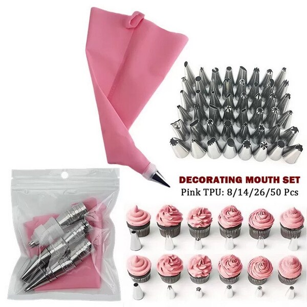 Nozzles set with Reusable Silicone Bag