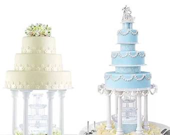Wilton 4pcs Grecian Pillars Wedding Cake Tier Separator Support Stand Decoration 