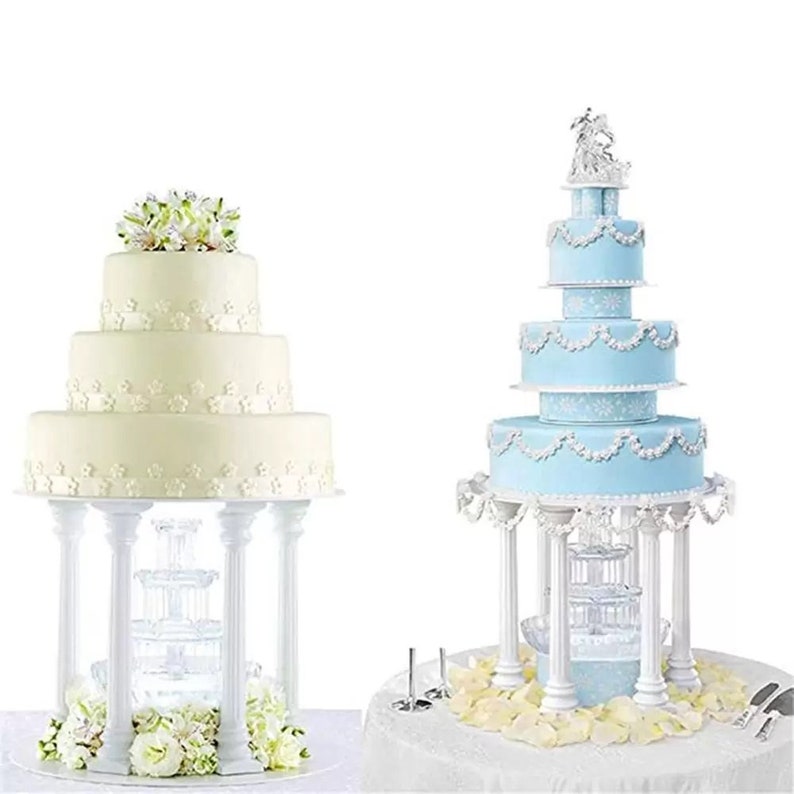 4pcs Pillars Wedding Cake Stands image 1