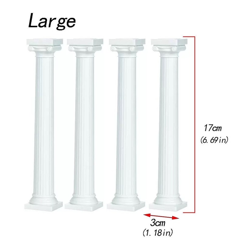 4pcs Pillars Wedding Cake Stands 17 cm