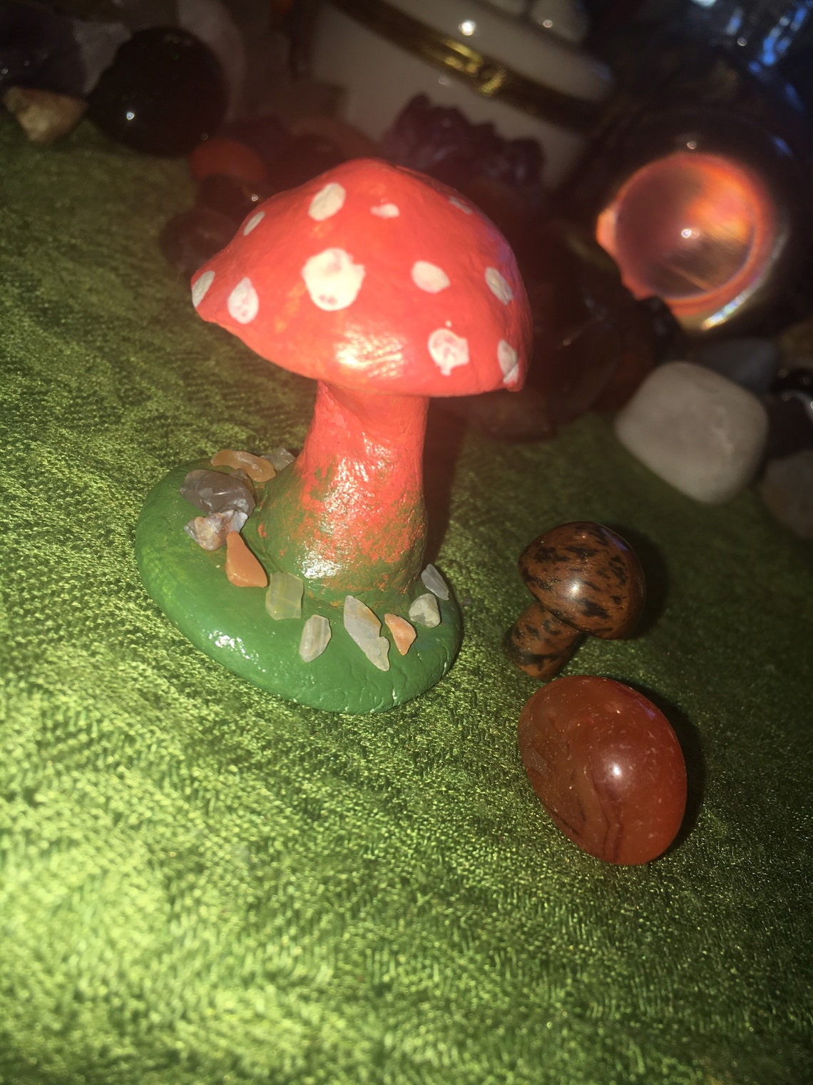 Carnelian Mushroom Incense Burner Incense Sticks Mushroom Etsy