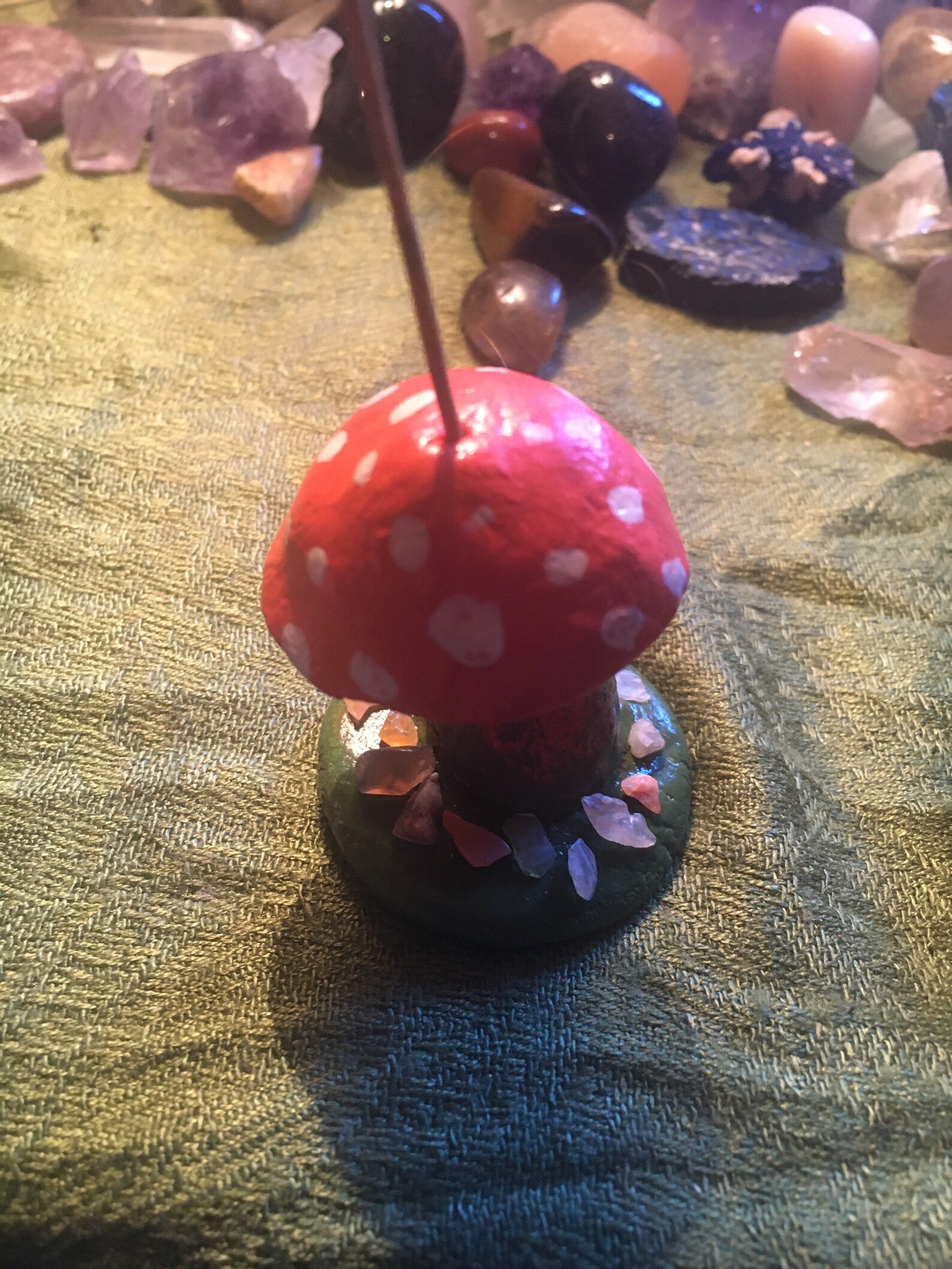 Carnelian Mushroom Incense Burner Incense Sticks Mushroom Etsy