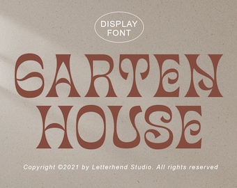 Garten House Display Font: Unique Serif with Ligatures
