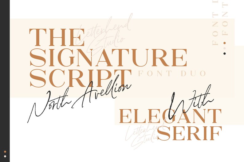 North Avellion Script & Serif Duo Signature Script Serif - Etsy