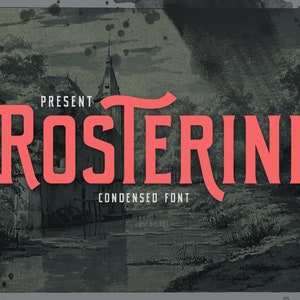 Rosterine Font: Vintage Condensed Western Font