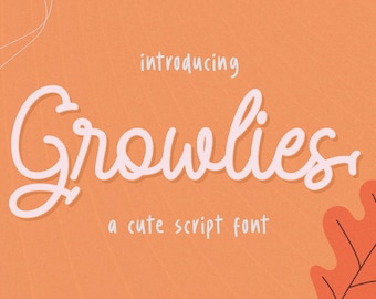 Growlies Monoline Script für Verspielte Verpackungsschrift