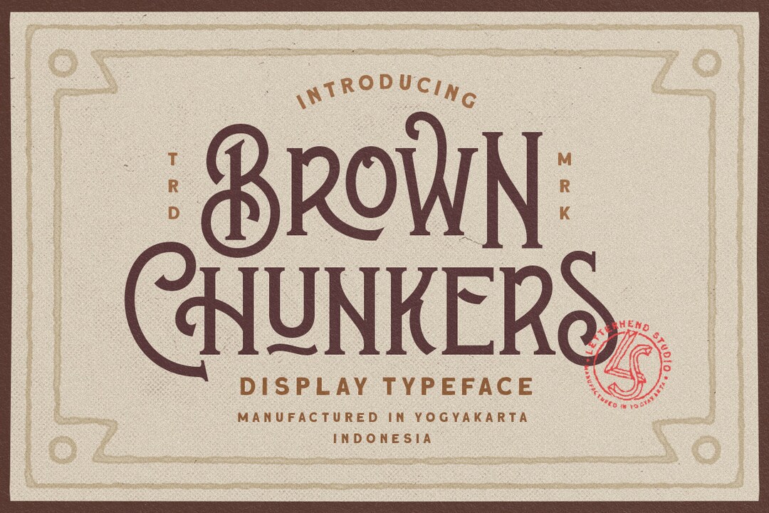 Brown Chunkers Display Typeface Serif Font Swash Font Vintage Font