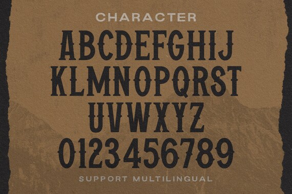Forsaken Font: Vintage Serif Display Typeface - Etsy