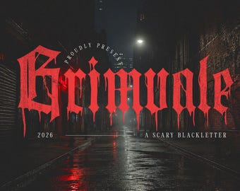 Grimvale Horror Gothic Blackletter