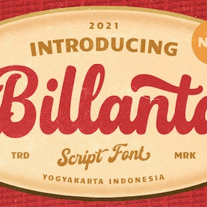 Billanta Retro Bold Script Font