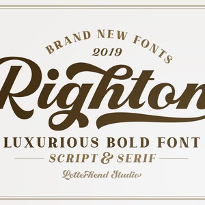 Righton Font Duo: Bold Script & Serif
