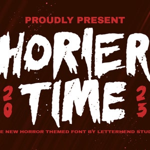 Horier Time Schriftart: Bloody Horror Schrift
