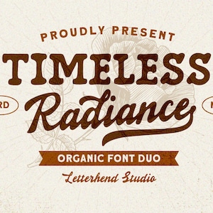Organic Font Duo: Timeless Radiance Script & Serif