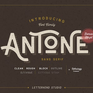 Antone Family - 7 FONTS