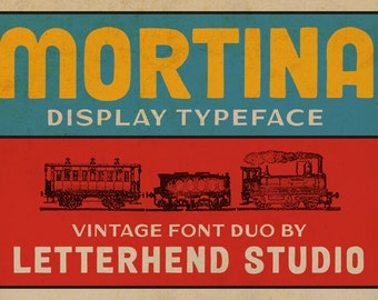 Mortina Vintage Font Duo: Bold & Thin Display Typeface