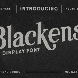Blackens Serif Font: Classic Display Typeface