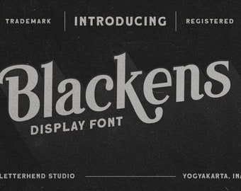 Blackens Sophisticated Font, Vintage, Classic Font, Classic Typeface, Classy Font, Serif Font, Luxury Font,Modern Serif, Chic, Modern Font,