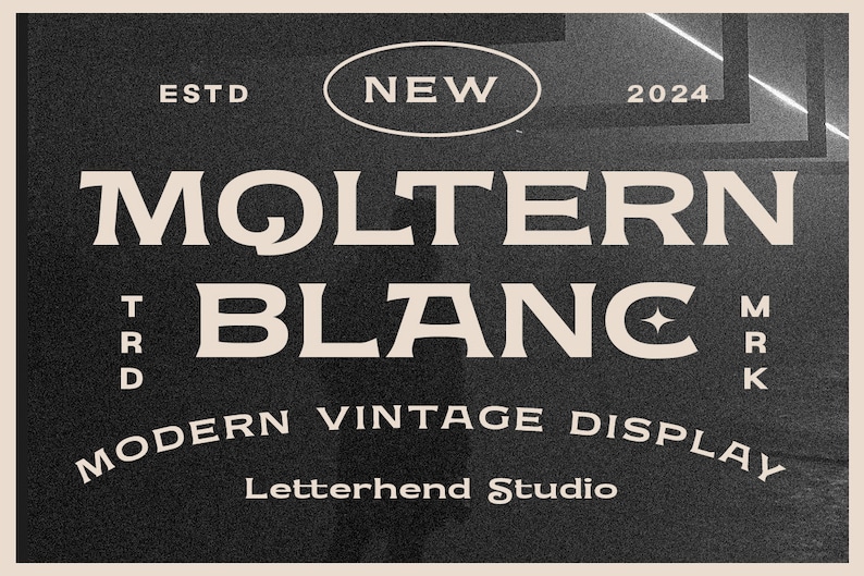 Moltern Blanc Vintage Display Font: Quirky Retro Type - Etsy