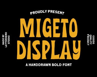 Migeto Display Font: Retro Cartoon Font