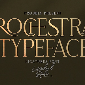 Rochestra, Fuente de ligadura, Ligaduras, Fuente sofisticada, Fuente de lujo, Fuente elegante, Fuente con clase, Fuente clásica, Fuente simple, Fuente serif, Logotipo
