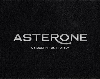 Asterone - Famille de polices Modern
