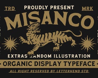 Misanco Organic Display Font : Vintage Logotype