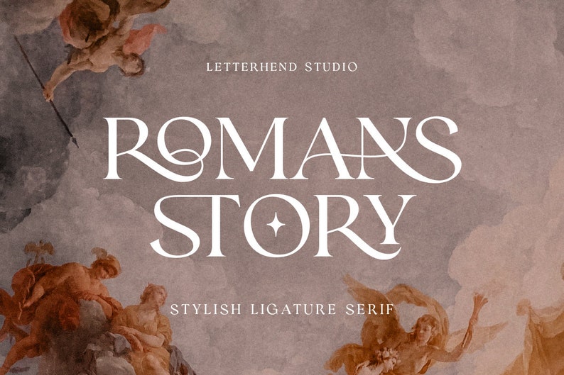 Romans Story Ligature Serif Font. Serif Font, Luxury Font, Sophisticated Font, Elegant Font, Stylish Font, Fashion Font, Chich Font, image 1