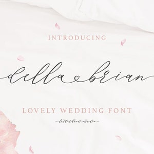 Fonte de casamento Della Brian: Caligrafia romântica (download digital)
