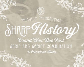 Sharp History Vintage Serif & Elegant Script Duo
