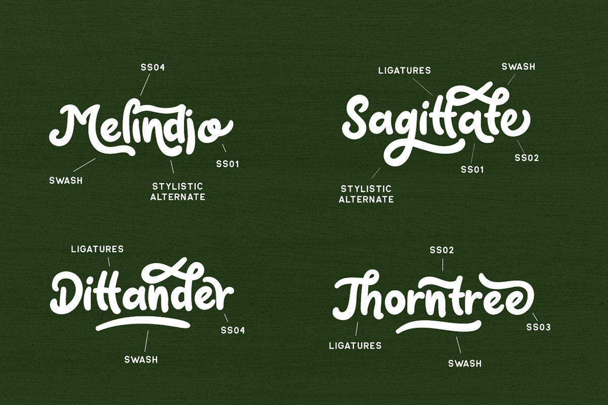 Opentype Script Font Claytonia Bold Script Font: Retro Casual Display (opentype) - Etsy