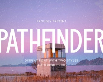 Pathfinder - Display Fontm Sleek Font, Modern Font, Ligature Font, Sans Serif Font, Sans Serif Modern, Modern Typeface, Instagram Font,