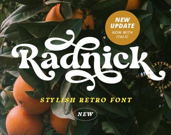 Radnick Retro Swash Font: Stylish Vintage Serif