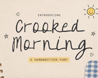 Crooked Morning – Cozy Handwritten Notes & Journal Font