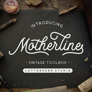Motherline Vintage Font Toolbox: Logo Templates & Illustrations