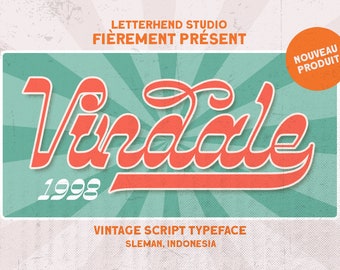 Vindale - Vintage Script Typeface, Reverse Contrast Font, Vintage Script, Vintage Typeface, Vintage Font, Retro Font, Retro Typeface,