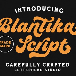 Blantika Bold Script Font for Logotype