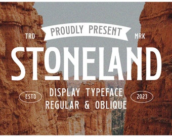 Stoneland Display Font: Modern Ligature Typeface