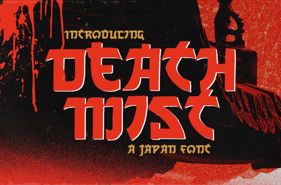Death Mist Japan Display Font - Etsy