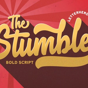 The Stumble - Retro Bold, Script,  60s Font, 70s Font, Psychedelic Font,  Groovy Font, Dance Font, Party Font, Vintage Font, Happy Font,