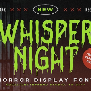 Whisper Night Horror Display Font - Spooky Movie Font