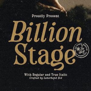Billion Stage Serif Font: Vintage Editorial & Wedding Design
