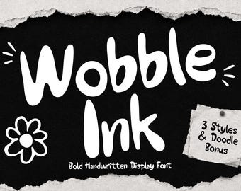 Wooble Ink Bold Handwritten Display Font